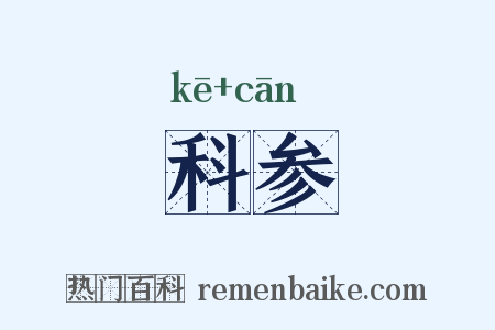 科参是什么意思的图片